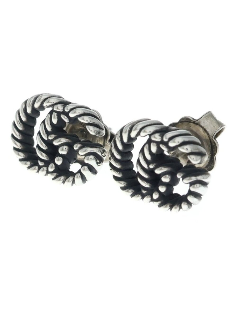 Gucci Double G Twist Logo Earrings Silver